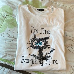I’m fine cat tee